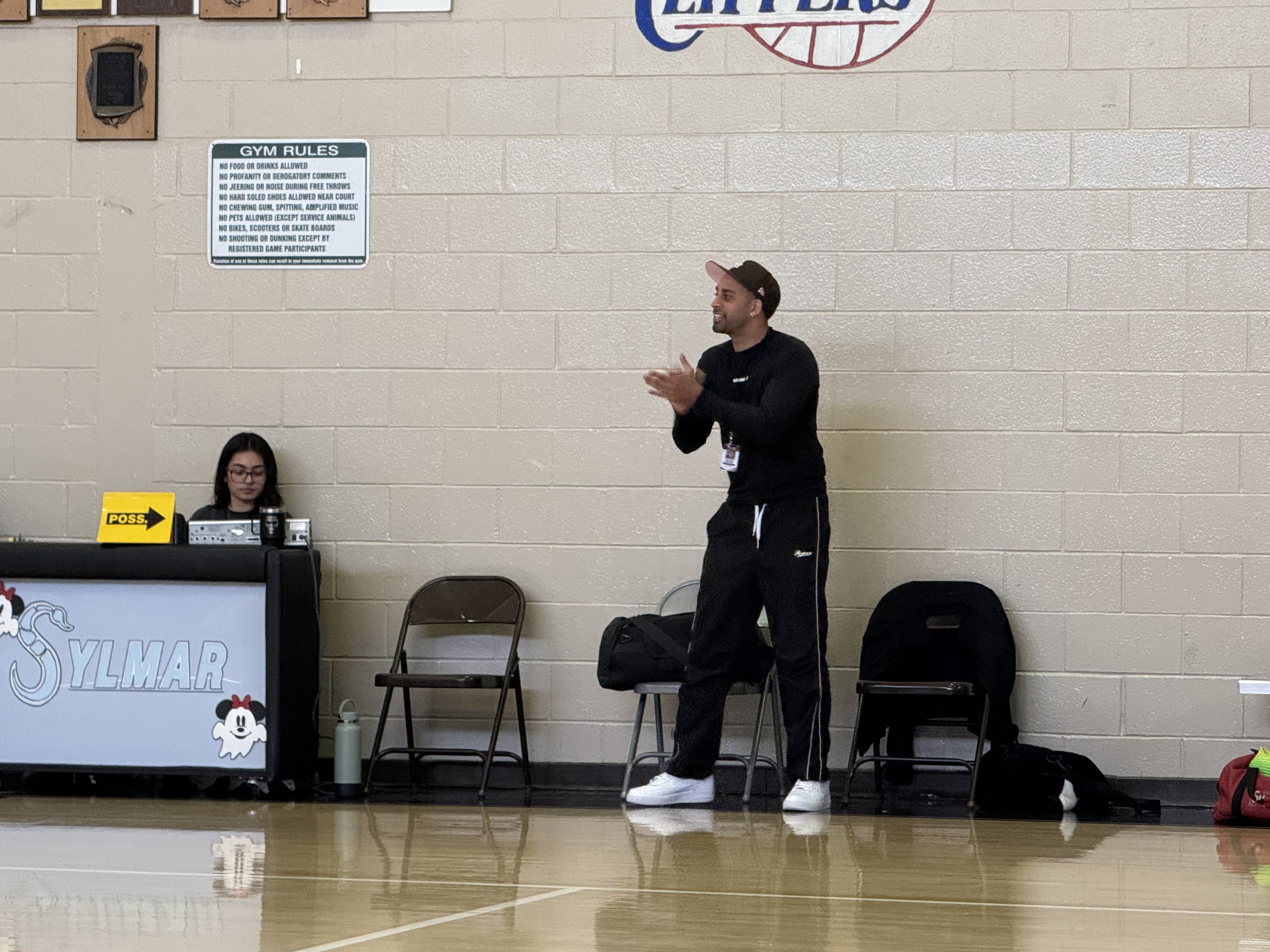 Coach Govin on the court